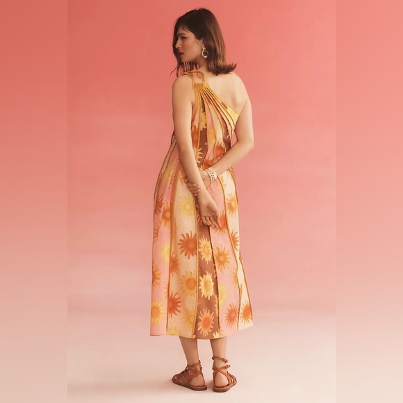 Farm Rio x Anthropologie One-Shoulder Seamed A-Line Dress - Picture 3 of 7